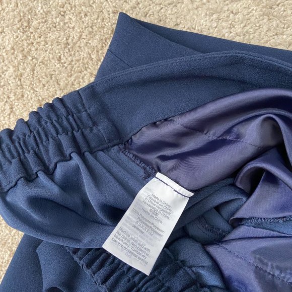 NWT Madewell Huston pull on crop pants navy blue size XS - Picture 8 of 9